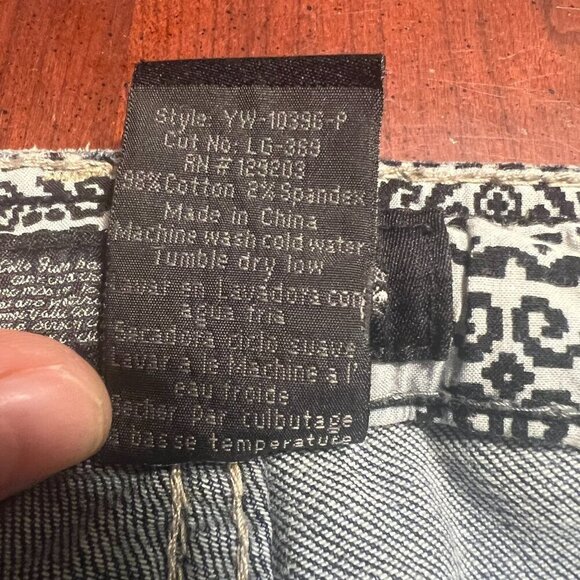 Cello Sz 20 Women's Jeans Bling Embroidery Med Blue Distressed Bootcut Feminine - Picture 8 of 16